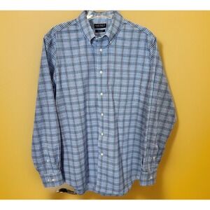 Lauren Ralph Lauren Black Label Regular Fit Stretch Shirt Blue‎ Plaid Large 16.5